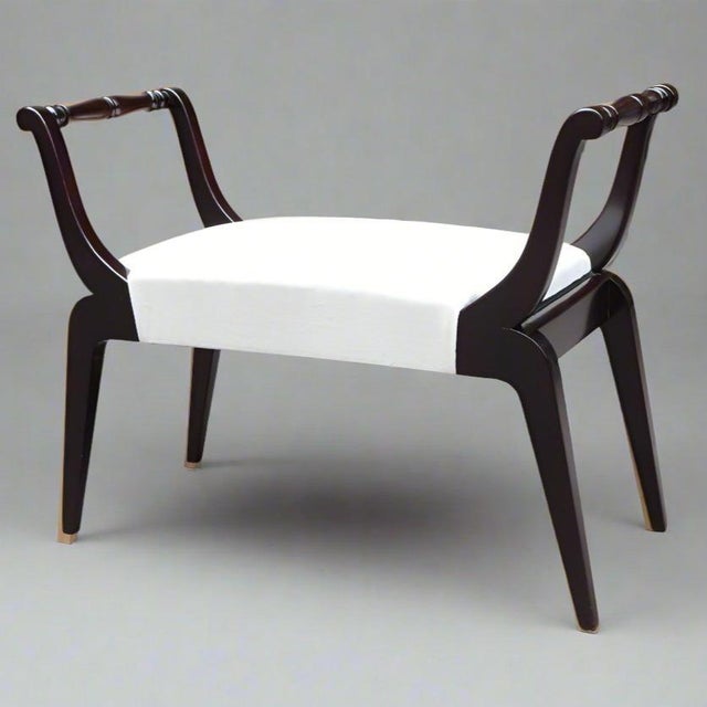 1950s Ebonized Italian Mid Century Bench For Sale In New York - Image 6 of 6