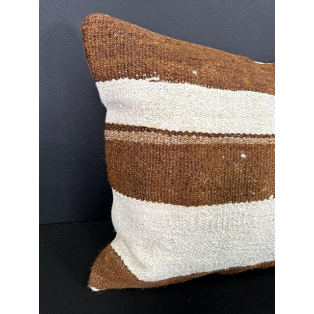 Turkish Hemp Pillow Cushion Natural Beige Brown Cushion Cover 20x20 #30675 Enhance your home decor with our Kilim Pillow...