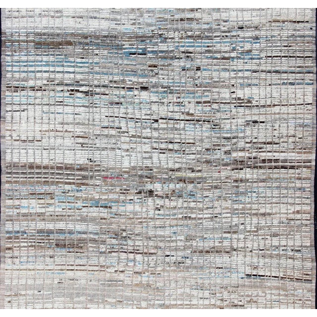 Modern Casual Moroccan Rug by Keivan Woven Arts, 10'3" x 14'3" Modern Casual rug in neutral tone rug with Moroccan free-...