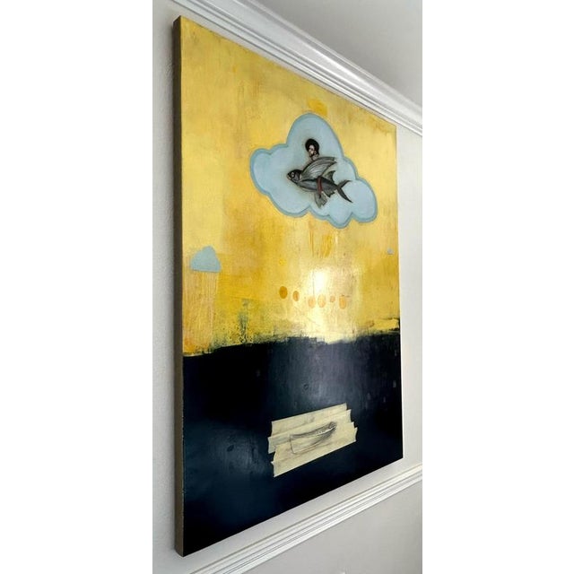 Michele mikesell's animal-human figure has a flawless and beautiful face combined with abstract elements and her signature...