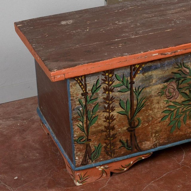 Painted Fir Chest, Early 1900s For Sale - Image 3 of 18