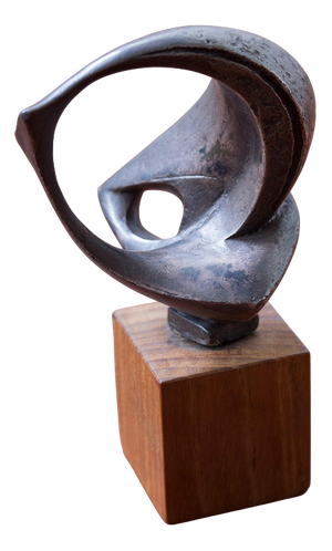 Bengt Amundin, Kosmiskt Rum Sculpture, 1955, Bronze on Wood Base