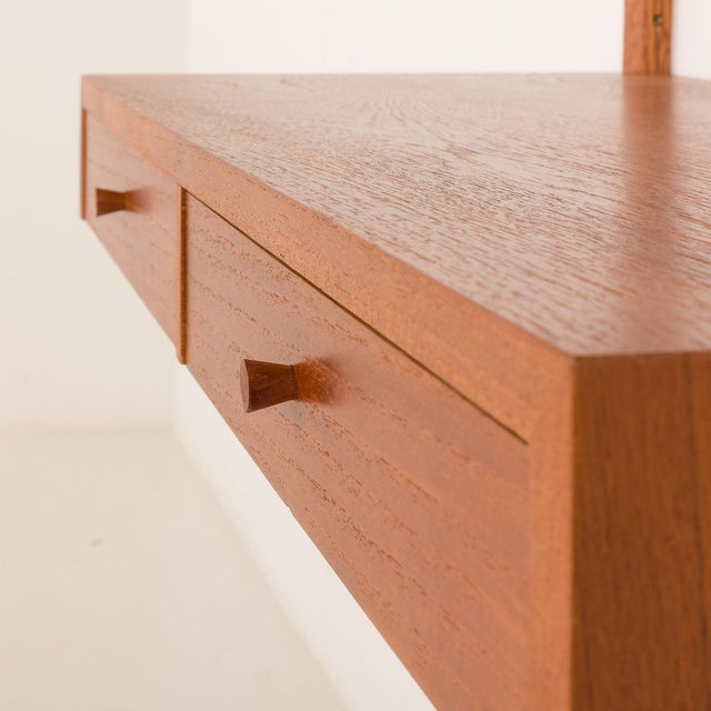 Danish Teak Shelving Unt with Desk in the style of Poul Cadovius, 1960s For Sale - Image 9 of 14