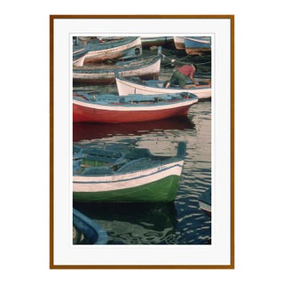 Fishing Boats 1975 by Slim Aarons Brown Framed C-Print For Sale