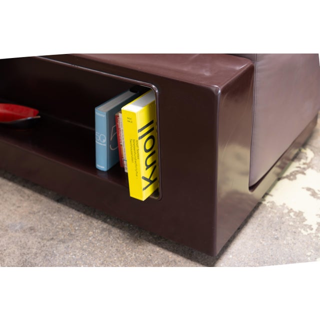 Brown Vintage Leather Sofa by Cini Boeri for Knoll International, 1960s For Sale - Image 8 of 13