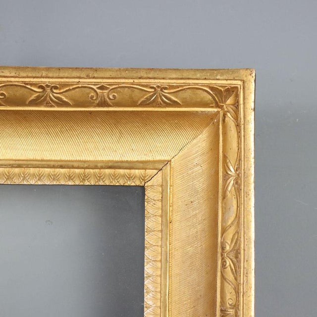 19th Century Empire Frame in Carved and Gilded Wood For Sale - Image 5 of 10