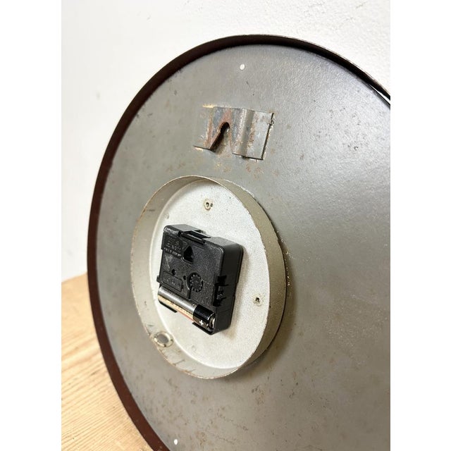 Industrial Brown Factory Wall Clock from IBM, 1950s For Sale - Image 17 of 18
