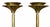 Pair of vintage Art Deco style brass torchiere floor lamps from 70's. Designed with a distinctive flared, chalice-like...