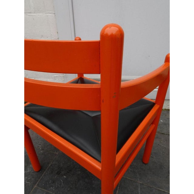 Orange Carimate Armchair by Vico Magistretti, 1970s For Sale - Image 6 of 16