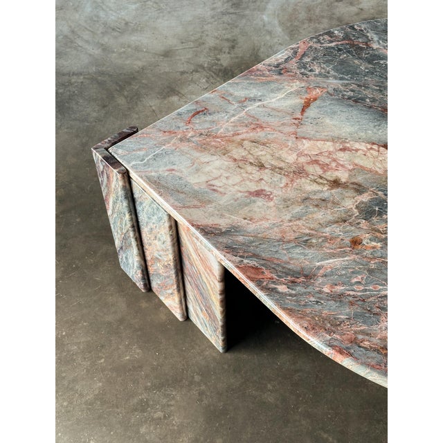 Fior Di Pesco Marble Sculptural Coffee Table, Italy, 1980s For Sale - Image 14 of 18