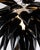 Black Aloe Blossom Large Anniversary Pendant Light with Black Porcelain Leaves by Jeremy Cole, 2004 For Sale - Image 8 of 15