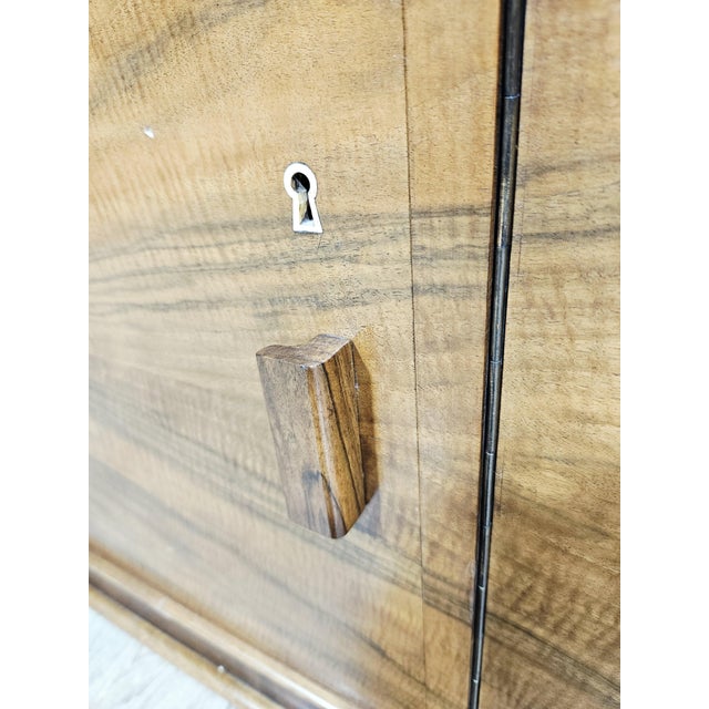 Art Deco Walnut Executive Office Set, 1930s, Set of 2 For Sale - Image 9 of 18