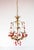 Gold Small Italian Chandelier in Gilt Metal with Leaves and Red Drops, 1960s For Sale - Image 8 of 8