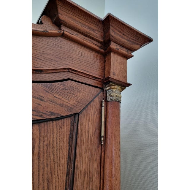 Empire Dutch Demountable Oak Cabinet with Hidden Secretary, 1820s For Sale - Image 6 of 16