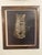 Vintage wildlife print titled “Leopard” by M. Brice, featuring a detailed seated leopard against a deep brown background....