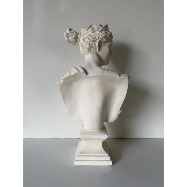 White Vintage Neoclassical “Diana of Versailles” Plaster Bust Sculpture For Sale - Image 8 of 12