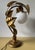 Hollywood Regency Vintage Hollywood Regency Table Lamp in Gilded Metal & Opaline Glass, Germany, 1970s For Sale - Image 3 of 11