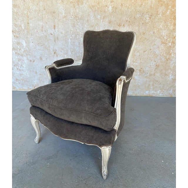 Pair of French Louis XV Style Bergères For Sale - Image 10 of 16