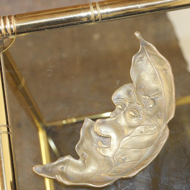 Meiji Japanese Bronze Crescent-Shaped Tray For Sale - Image 6 of 8