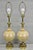 Mid 20th Century Vintage Hollywood Regency Beige Bulbous Ceramic Snowflake Table Lamps - A Pair For Sale - Image 12 of 12
