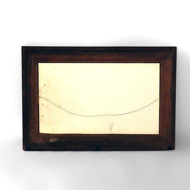 Brown Large Antique Empire Flame Mahogany Ripple Edged Mirror C1840 For Sale - Image 8 of 9