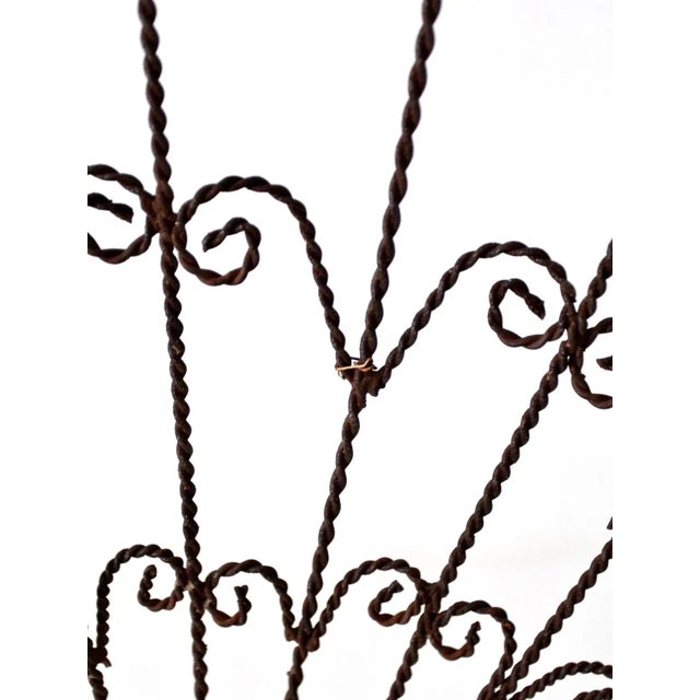 Mid-Century Modern Vintage Wrought Iron Peacock Chair For Sale - Image 3 of 9