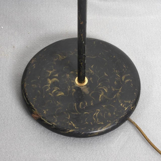 Mid-Century Italian Black Aluminum Tulip Floor Lamp with Gold Finishes, 1970s For Sale - Image 12 of 14