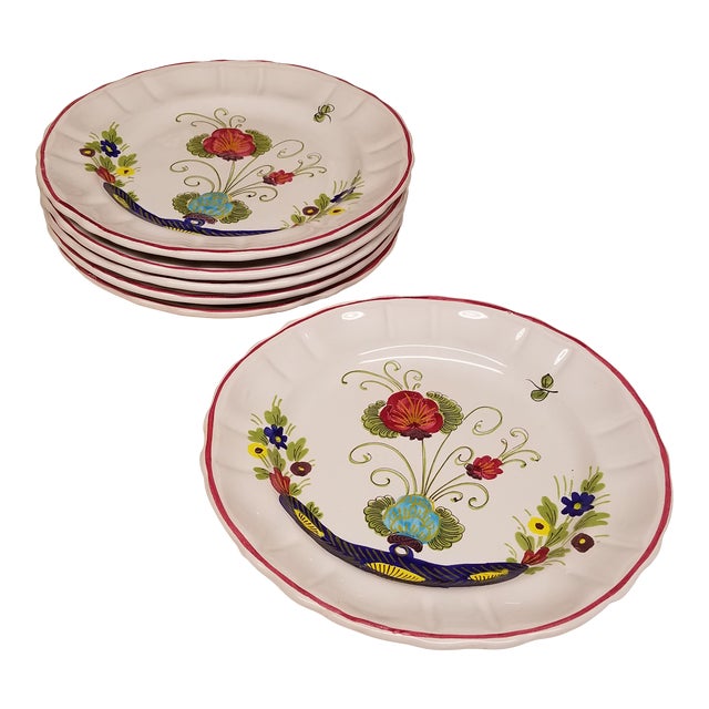 1960s Vintage Italian Faience Dinner Plates Set of 6 Chairish