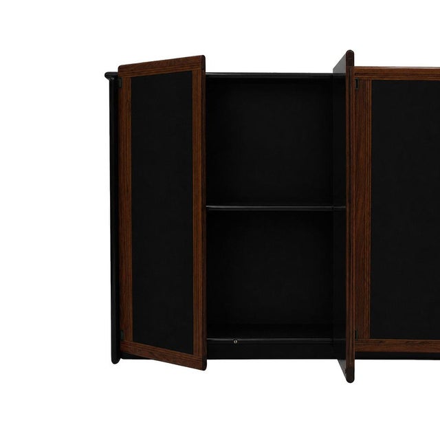 Mid-Century Italian Black Lacquered Wood Sideboard by Afra and Tobia Scarpa, 1970s For Sale - Image 6 of 12