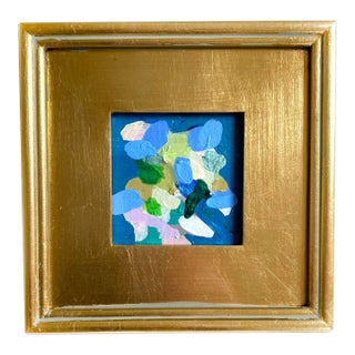 "Blue Bouquet" 2025 Framed Mini Painting by Jessalin Beutler For Sale