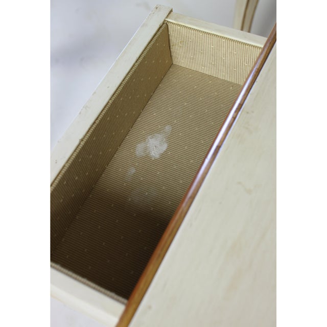 1990s Vintage Custom Nightstands With Scalloped Apron and Single Drawer - a Pair For Sale - Image 9 of 12