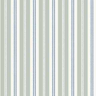 SAMPLE - Boråstapeter Hedda Wallpaper In Blue And Mineral For Sale