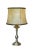 Mid 20th Century Pewter Candlestick Lamp With Original French Shade For Sale In Atlanta - Image 6 of 6