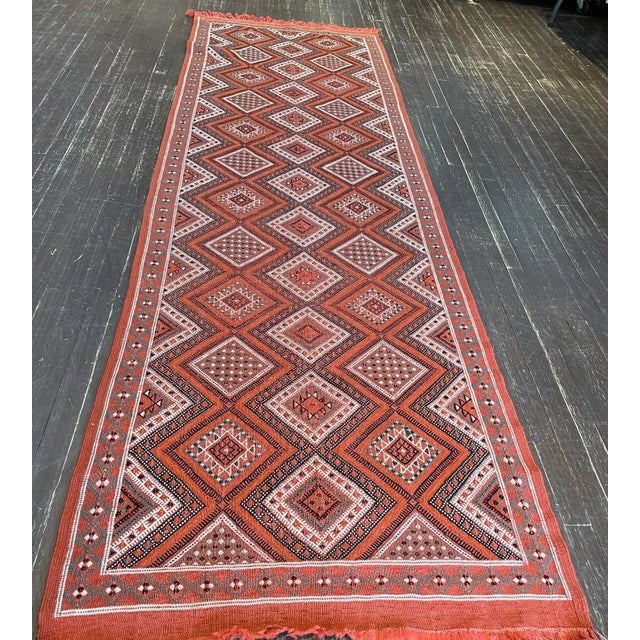 Late 20th Century Vintage Handmade Tribal Moroccan Runner, 3'1" X 9'10" For Sale - Image 5 of 10