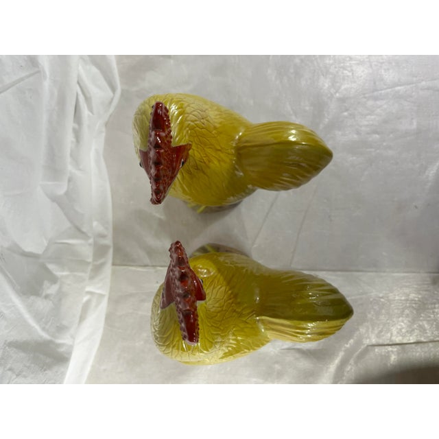 Chinese Export Porcelain Roosters a Pair For Sale - Image 6 of 11