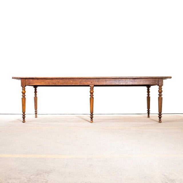 1940’s Very Large French Rectangular French Estate Dining Table. At just over 3 metres this a stunning long planked top...