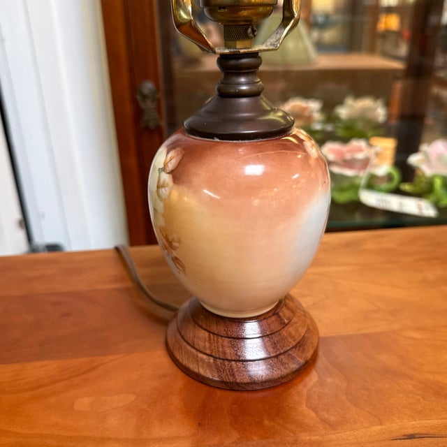 Ceramic Floral Ceramic Table Lamp, Vintage For Sale - Image 7 of 12