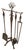 Gray Early 20th Century 4 Pc. Arts and Crafts Fireplace Tool Set For Sale - Image 8 of 11
