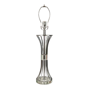 1980s Mid-Century Modern Chrome and Lucite Table Lamp