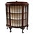 Antique Queen Anne Mahogany Bowed Glass Display Cabinet, 1920 For Sale - Image 9 of 9