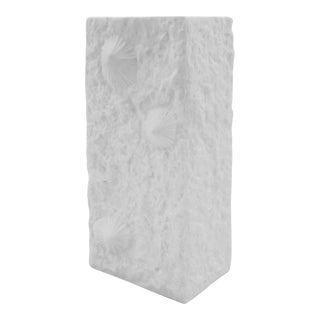 Modernist Hutschenreuther Shell Vase in White Bisque Porcelain For Sale