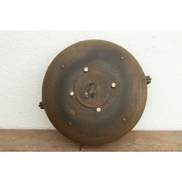 Bronze Antique Traditional Kerala Handled Urli Vessel For Sale - Image 8 of 9