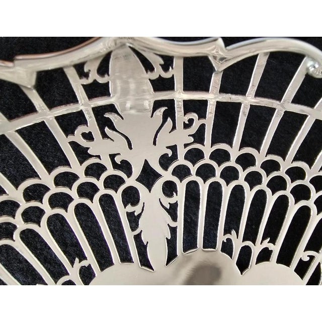 Metal Mid-Century Sterling Silver Pierced Pedestal Bowl from Viners LTD, Sheffield, 1962 For Sale - Image 7 of 18