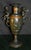Vintage Mixed Metal Vase French Style Urn With Figural Cherubs and Cranes For Sale - Image 17 of 17