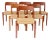 Vintage Model 75 Dining Chairs in Teak by Niels Otto Møller for J.L. Møllers, 1950s, Set of 6 For Sale