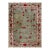 Awesome Green Ground Color With Striking Red Flowers in a Floral Design Antique Chinese Art Deco Rug For Sale