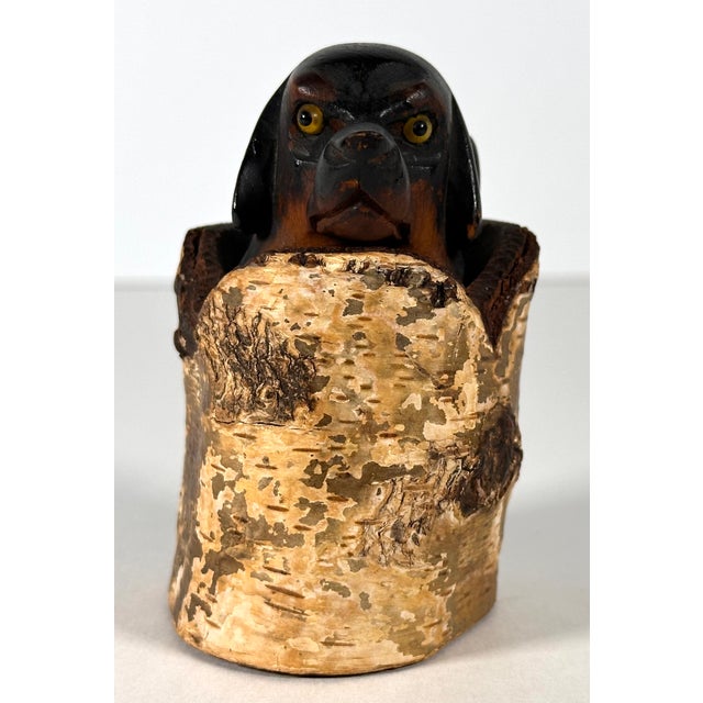 Black Forest Dachshund Birch Tree Inkwell For Sale - Image 4 of 16