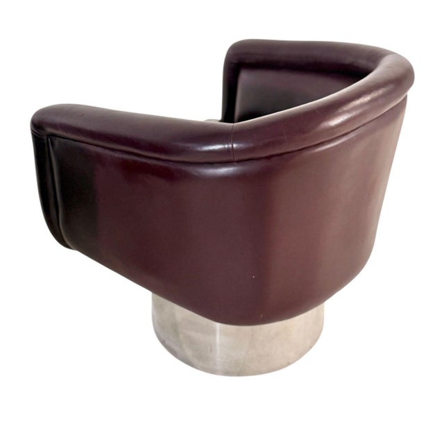 Animal Skin Leon Rosen for Pace Swivel Lounge Chairs, 1970 For Sale - Image 7 of 9