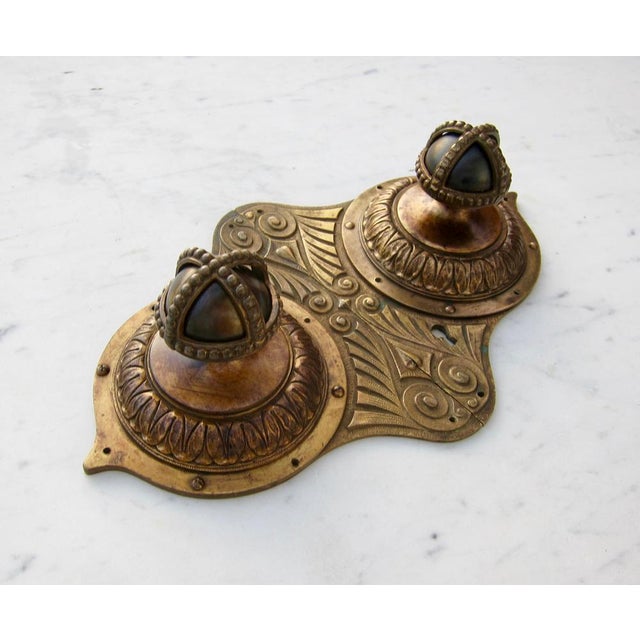 Baroque Bronze Sculpted Handles and Knobs, 1900s, Set of 2 For Sale - Image 3 of 8