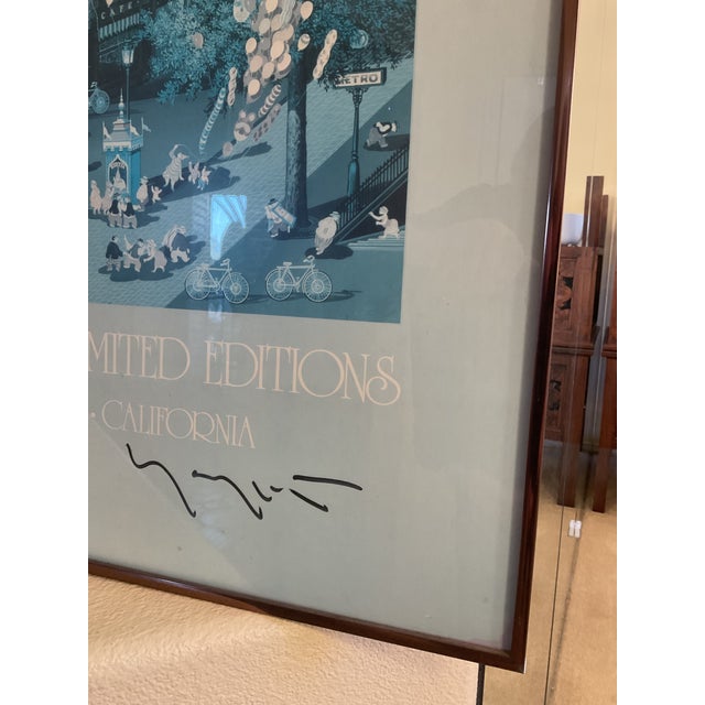 Contemporary Late 20th Century Art Poster Signed by Artist, Yamagata - Framed For Sale - Image 3 of 10